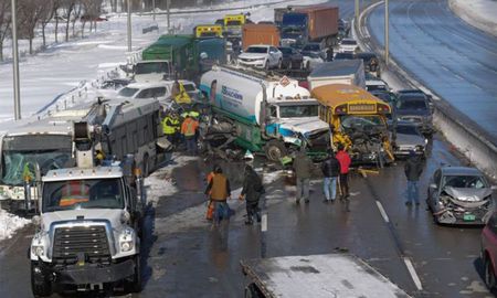 Tremendo accidente en Canadá Tremendo accidente en Canadá