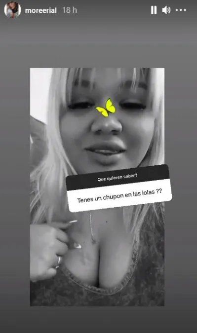 More Rial fue sorprendida por un curioso seguidor.