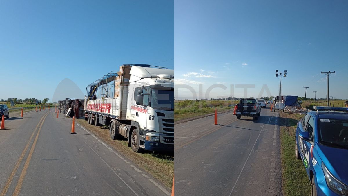 Policía de Seguridad Vial trabajó en el ordenamiento del tránsito sobre la calzada, a la altura del kilómetro 504.