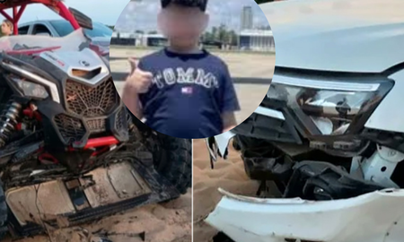 El conductor de la camioneta que chocó contra la UTV en la que iba Bastián. El conductor de la camioneta que chocó contra la UTV en la que iba Bastián.