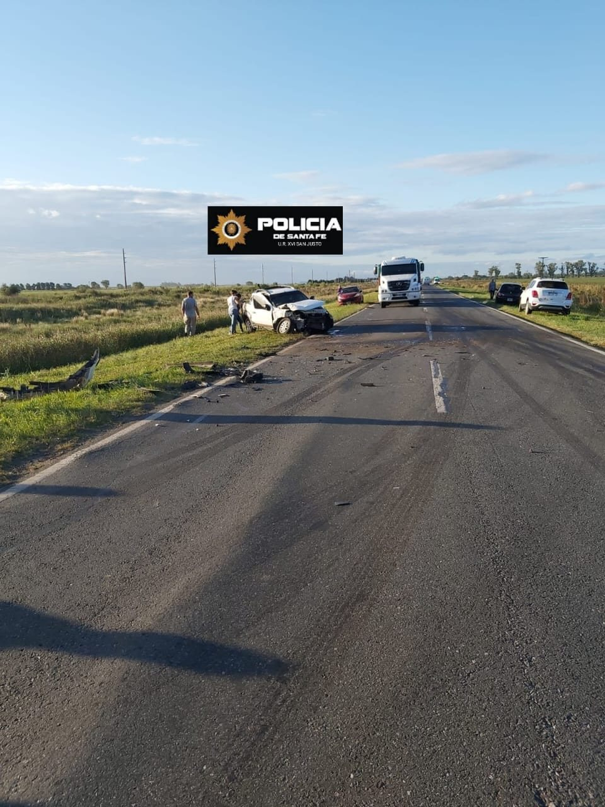El accidente se produjo alrededor de las 18 del domingo en el km 616 de la Ruta Nacional 11.