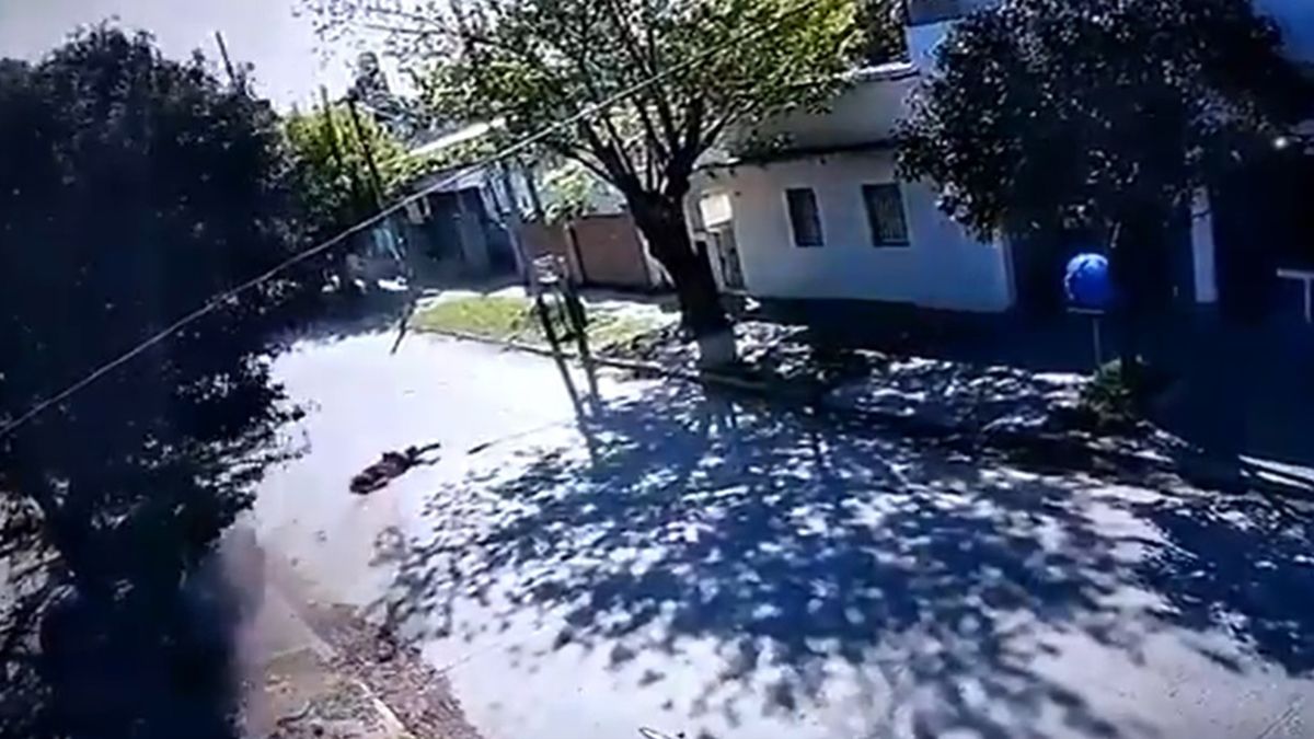 La secuencia fue registrada por cámaras de seguridad de la zona