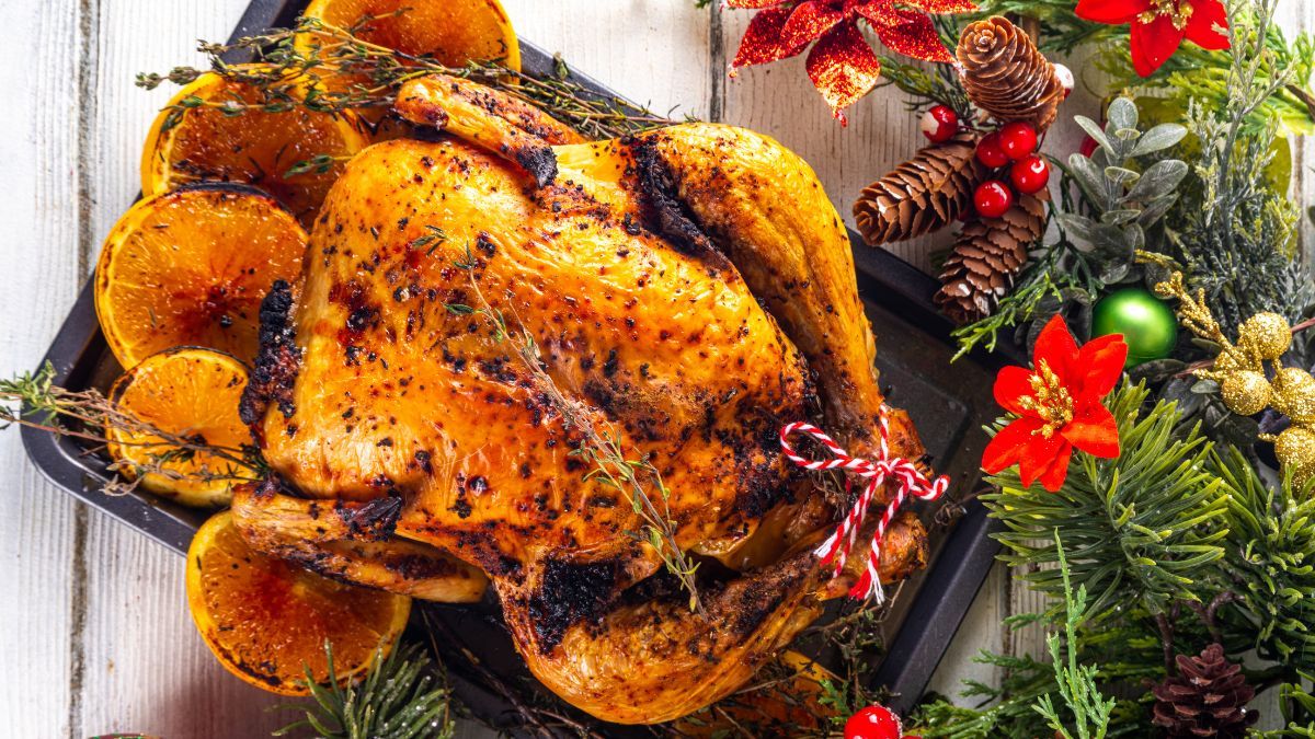 La receta deliciosa de pollo a la naranja al horno para Navidad.