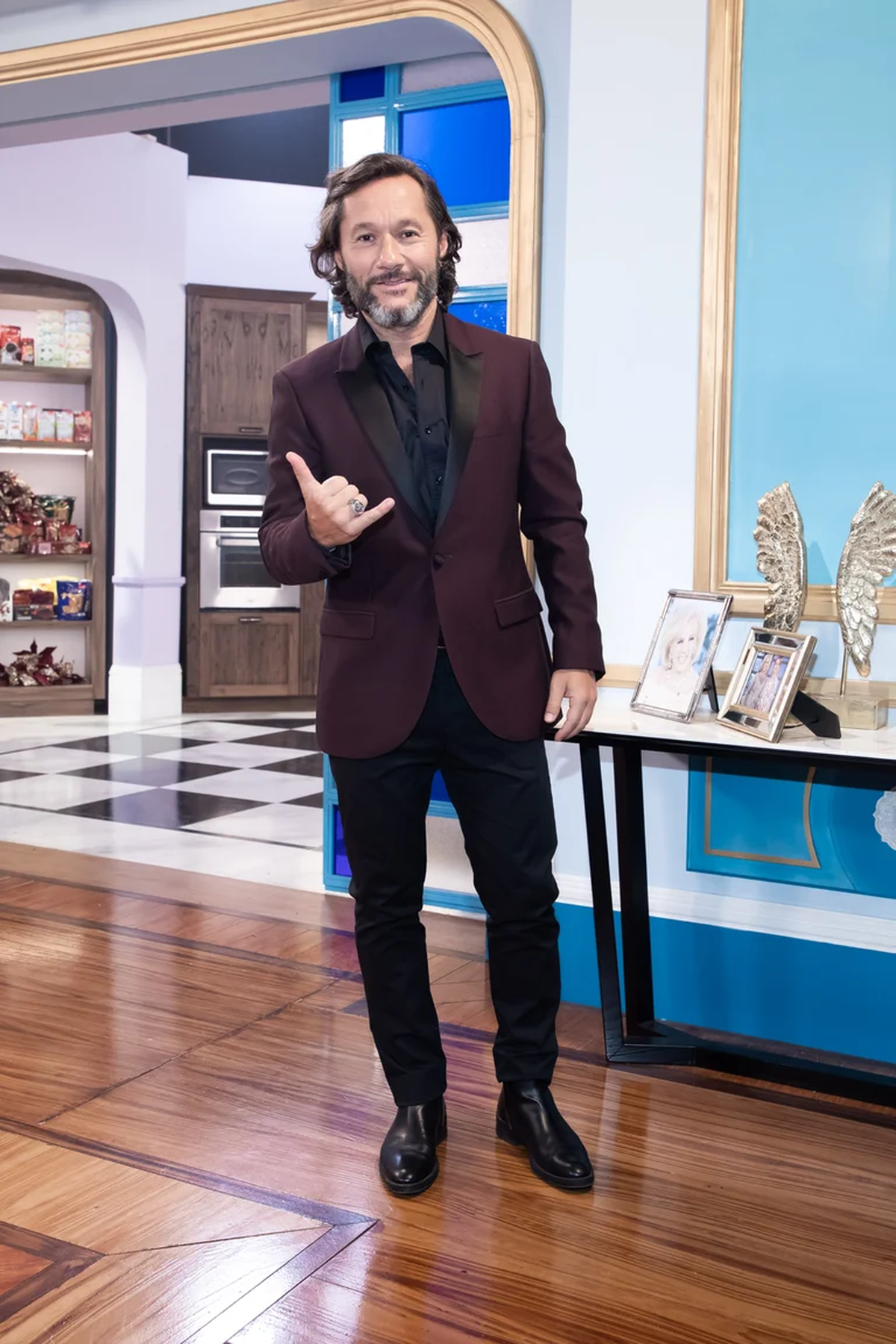 El look de Diego Torres en su visita a lo de Mirtha Legrand.
