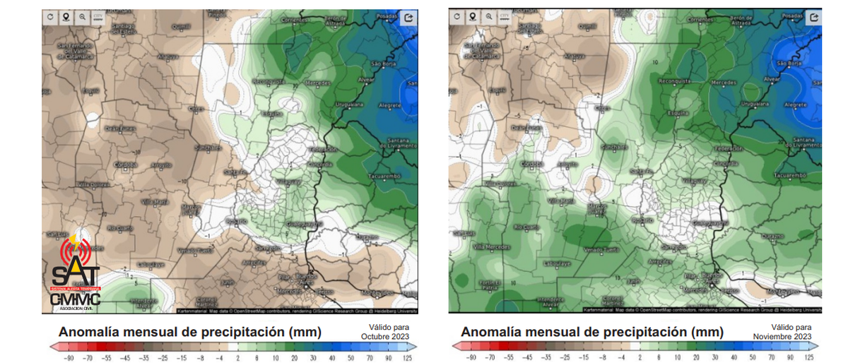 Precipitaciones para octubre y noviembre del 2023. Precipitaciones para octubre y noviembre del 2023.