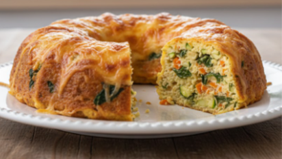 Budín de verduras sin harina: la receta viral de 5 ingredientes para una cena rápida y proteica