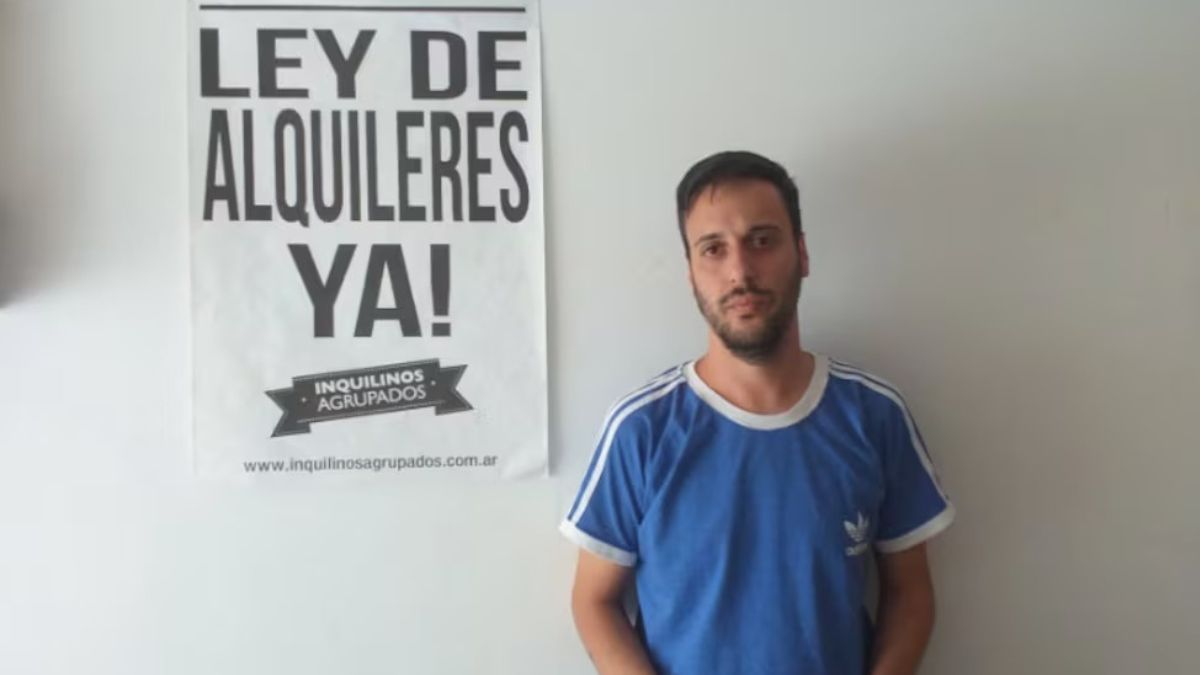 Gervasio Muñoz, referente de Inquilinos Agrupados. Gervasio Muñoz, referente de Inquilinos Agrupados.
