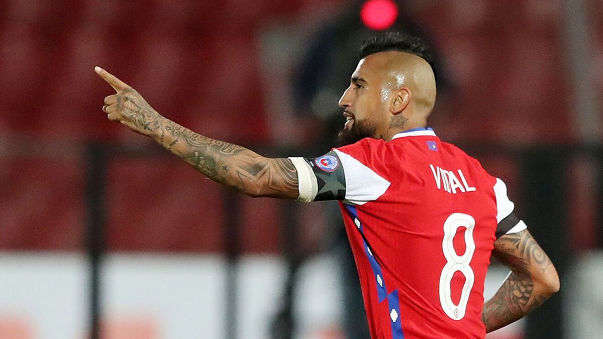 El chileno se vistió con la albiceleste.&nbsp;