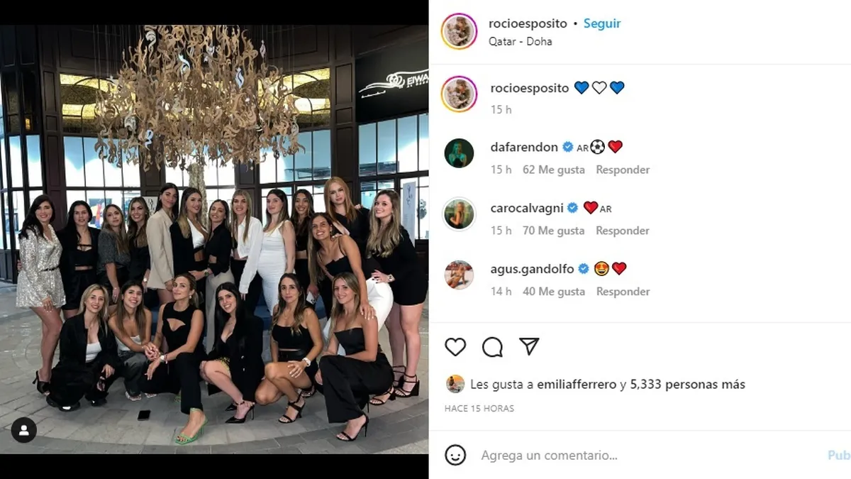 La cena de las parejas de los jugadores de la Selección Argentina en la previa de Croacia