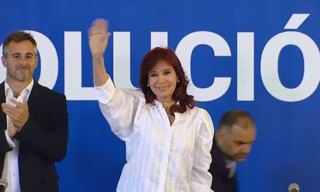 Cristina Kirchner reapareció este viernes en un acto de la UOM en Pilar. Cristina Kirchner reapareció este viernes en un acto de la UOM en Pilar.