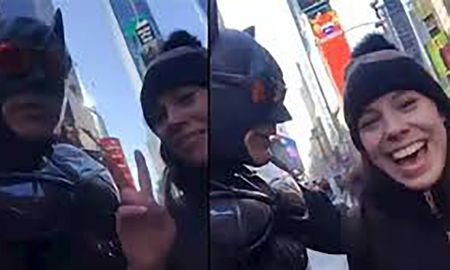 el encuentro entre el batman de time square y una turista peronista en nueva york, el video que se volvio viral el encuentro entre el batman de time square y una turista peronista en nueva york, el video que se volvio viral