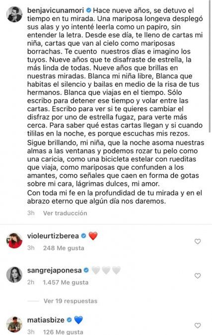 La tierna reacción de la China Suárez ante el homenaje de Blanquita Vicuña.