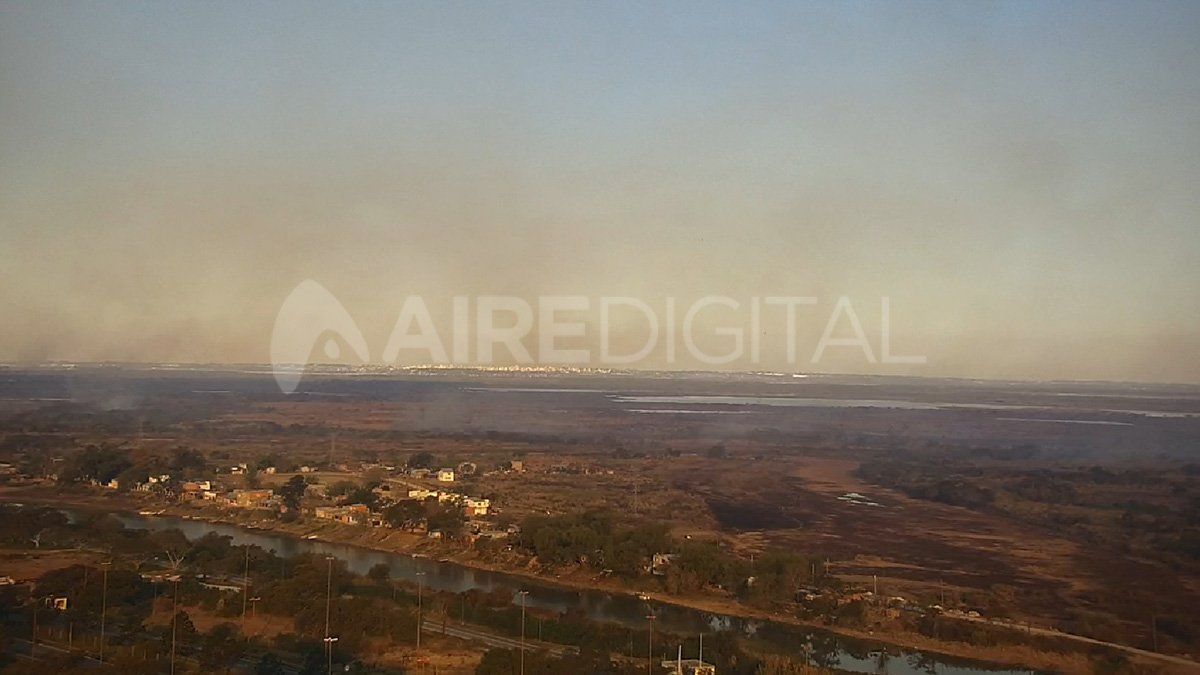 Vista de la ciudad de Santa Fe hacia la zona de la Costa.&nbsp;