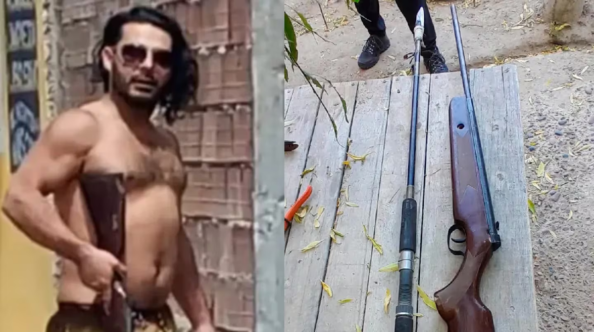 Baleó la casa de su vecina con un rifle porque un gallo no lo dejaba dormir