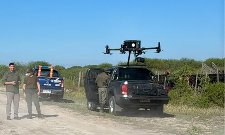 El dron utilizado para investigar el robo de animales en Santa Fe. El dron utilizado para investigar el robo de animales en Santa Fe.