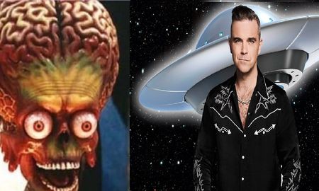 Un hombre dice que encontró a Robbie Williams a bordo de un OVNI y el cantante no lo niega Un hombre dice que encontró a Robbie Williams a bordo de un OVNI y el cantante no lo niega