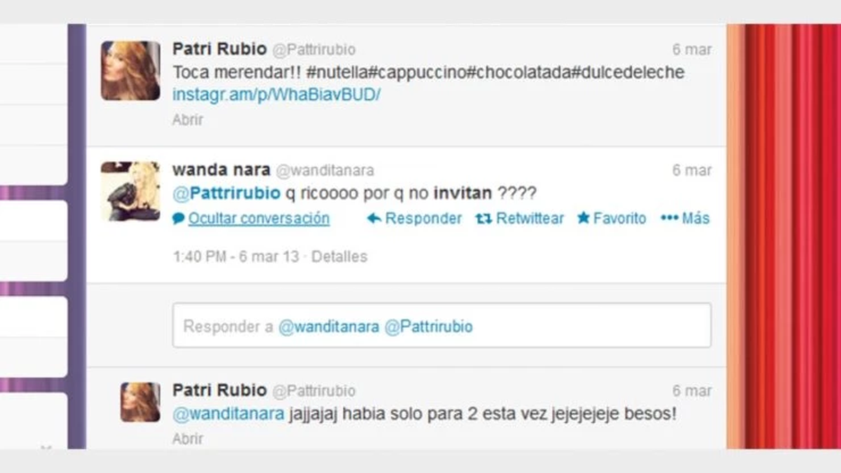 La relación de Patricia Rubio, ex de Icardi, con Wanda Nara. 