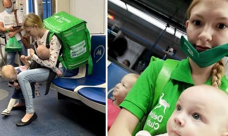 Lada Koroleva con sus hijos Lada Koroleva con sus hijos