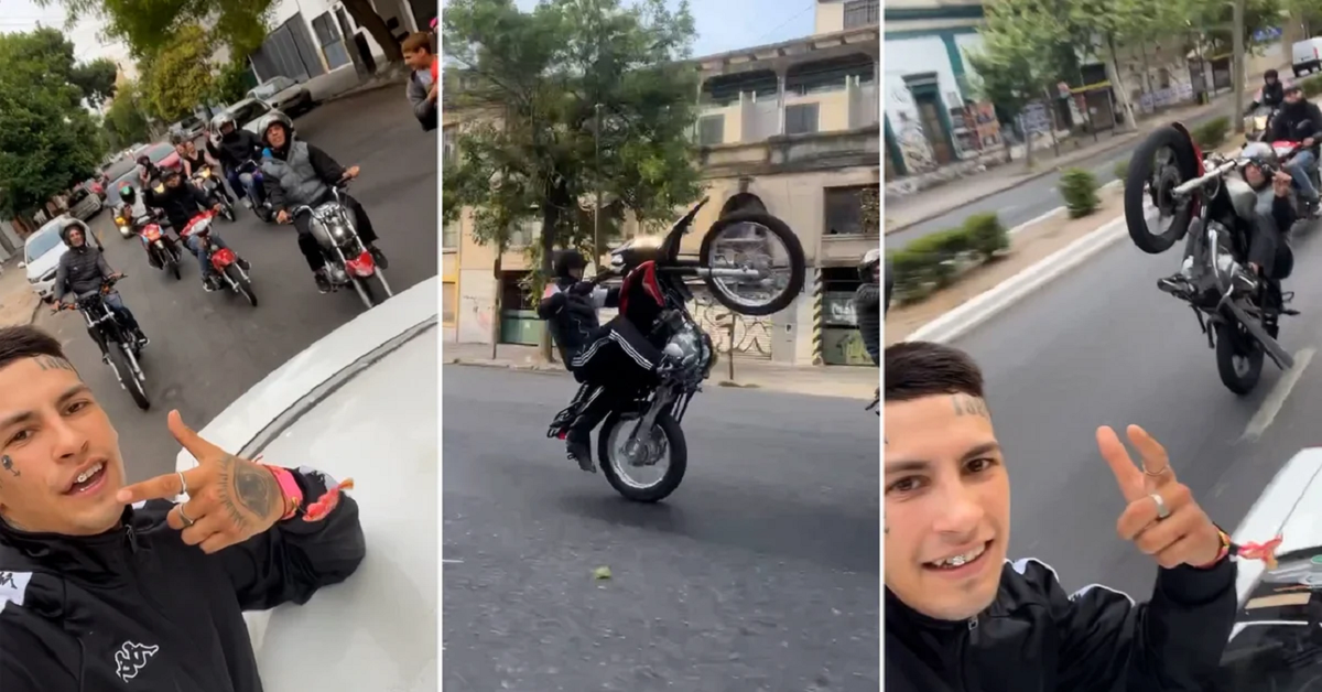 L-Gante será denunciado por participar de una peligrosa caravana en homenaje a El Noba donde se violaron leyes viales