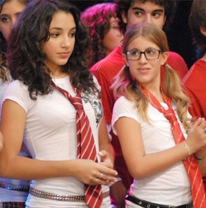 Thelma Fardin durante el rodaje de Patito Feo.