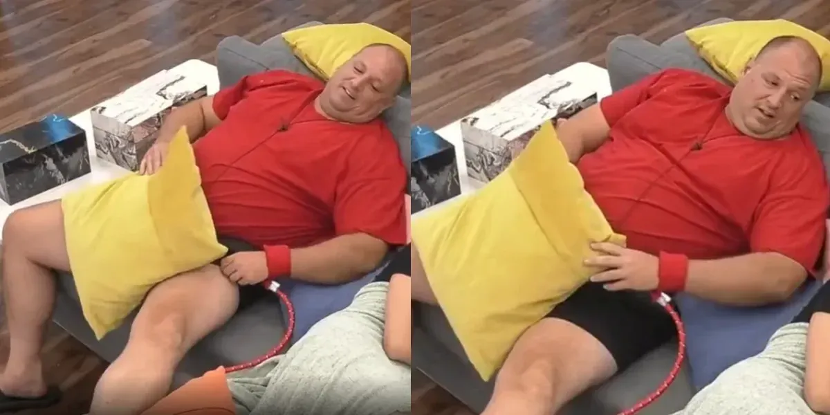 Ariel sufrió una erección después de masajear a Romina y tuvo que taparse con un almohadón.