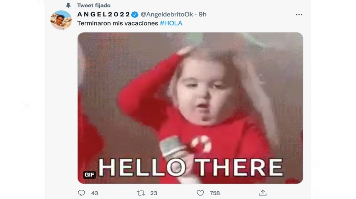 El anuncio de Ángel de Brito sobre su regreso.