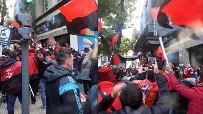 Torneo de la Liga Profesional: hinchas de Colón hicieron un banderazo antes del partido ante River