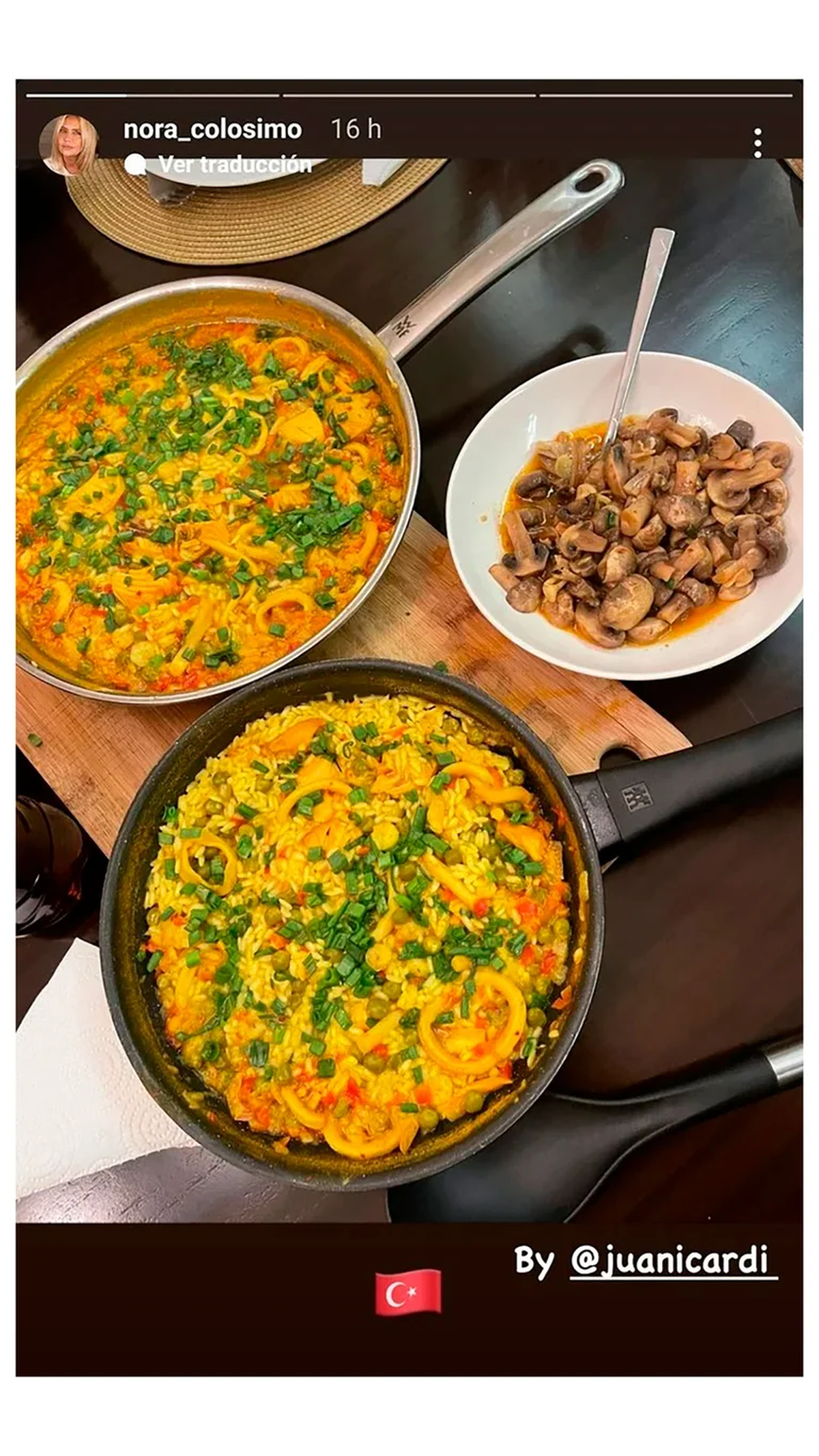 Uno de los posteos de Nora Colosimo junto a Juan Icardi. (Captura de Instagram Nora Colosimo)