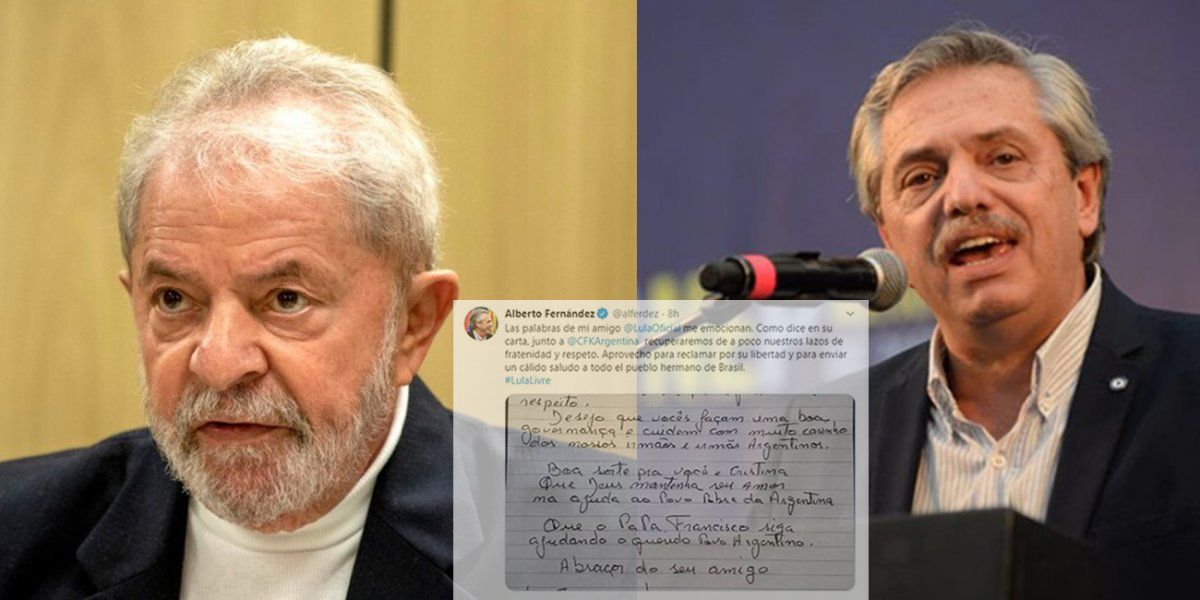 Lula le envió una carta a Alberto Fernández, quien agradeció sus palabras y reclamó su libertad