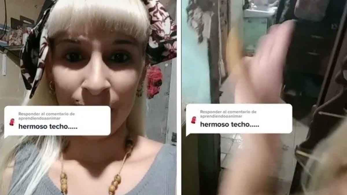 Video: se burlaron del mal estado del techo de su casa y les dio ejemplar respuesta