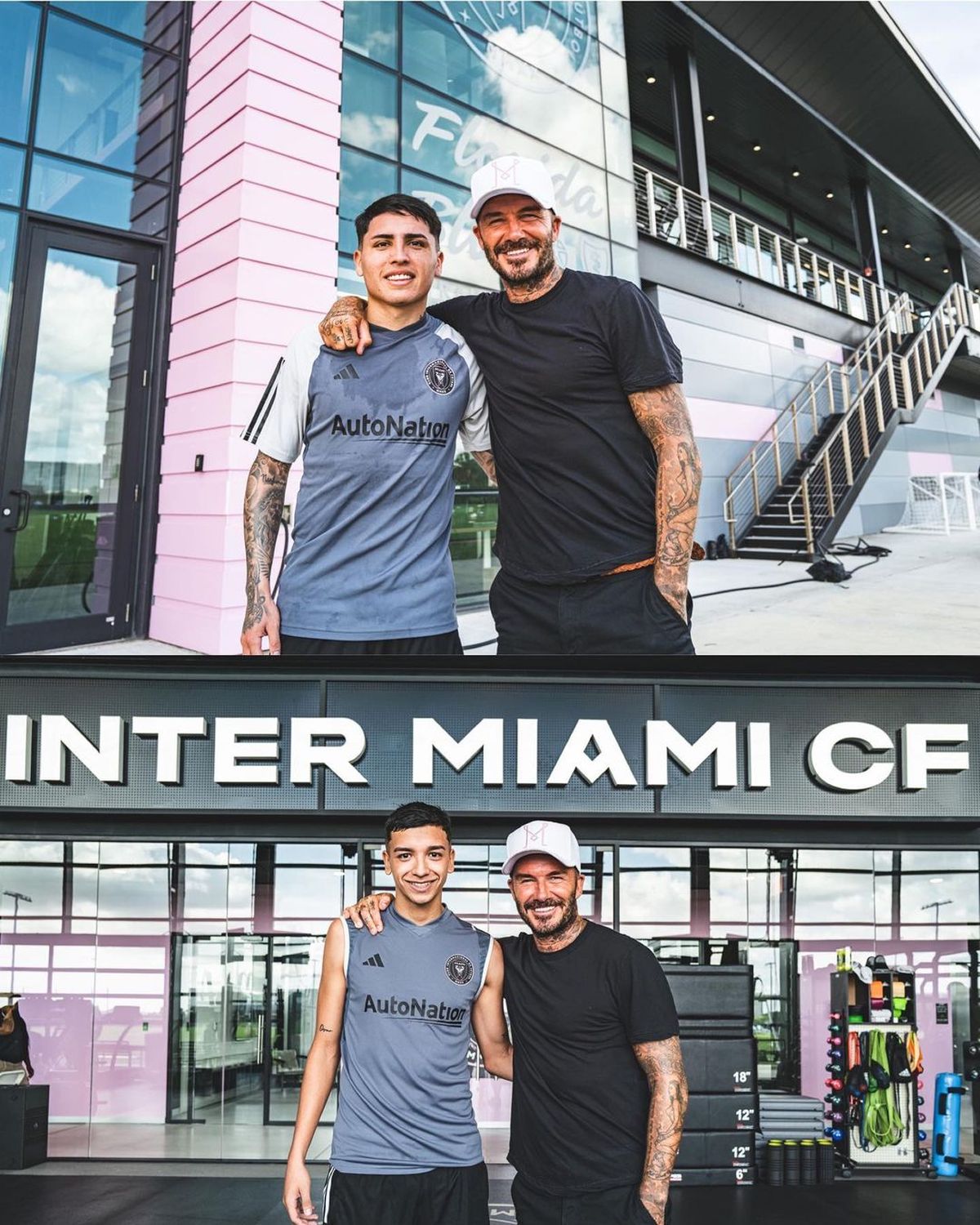 David Beckham recibió a Facundo Farías y a Toto Avilés al Inter Miami.