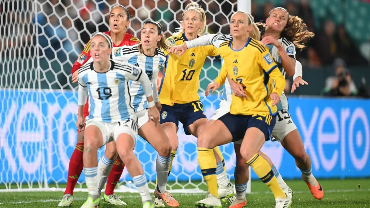 La Selección Argentina durante el mundial Femenino de Fútbol.