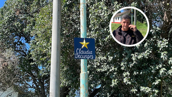 A un año de la tragedia que le costó la vida, la familia de Claudia Decurgez colocó una estrella amarilla en el lugar del accidente.