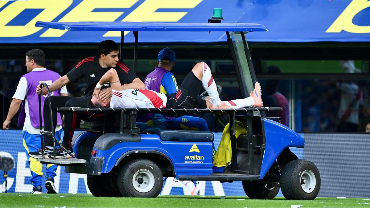 La lesión sufrió Maximiliano Meza en el Superclásico contra Boca.