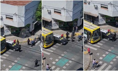 La mujer se encontraba ordenando el tránsito en Urquiza y Salta a raíz de un accidente y el taxista no quiso seguir las instrucciones. La mujer se encontraba ordenando el tránsito en Urquiza y Salta a raíz de un accidente y el taxista no quiso seguir las instrucciones.