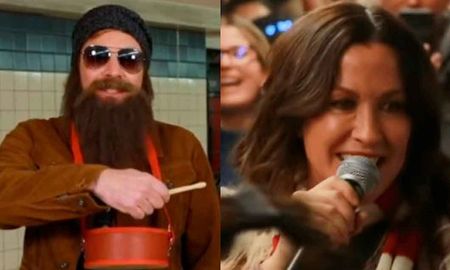alanis morissette y jimmy fallon actuaron disfrazados en el metro de nueva york alanis morissette y jimmy fallon actuaron disfrazados en el metro de nueva york