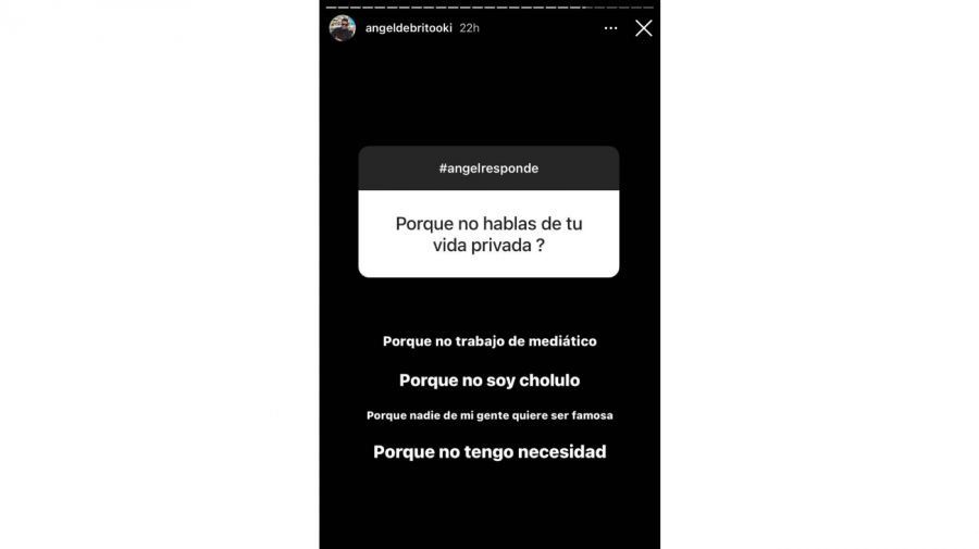 &Aacute;ngel de Brito respondi&oacute; por qu&eacute; no habla de su vida privada.