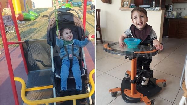 Aire de Santa Fe | Emir Smith padece hipoplasia muscular y la familia reclama a la obra social.jpg
