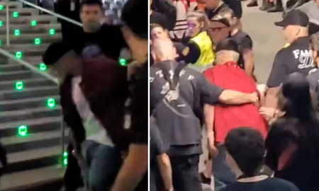 Duki se dobló el tobillo al bajar del escenario luego de dar su Show en el estadio Santiago Bernabéu. Duki se dobló el tobillo al bajar del escenario luego de dar su Show en el estadio Santiago Bernabéu.