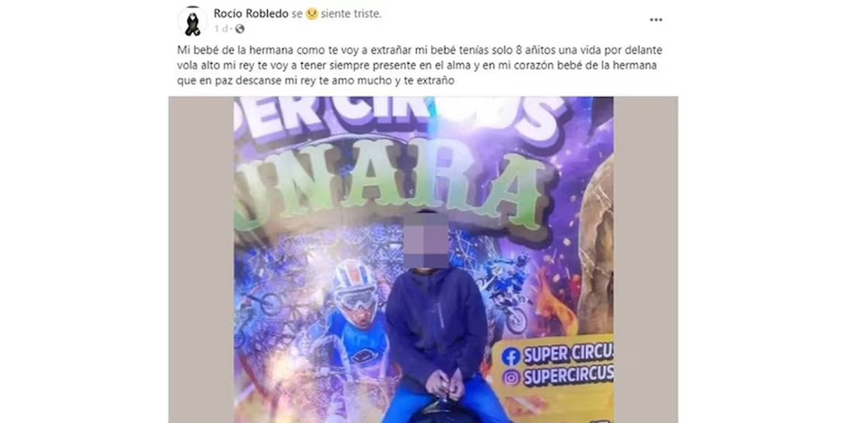 La publicación de despedida de Rocío Robledo, la hermana de Itán. La publicación de despedida de Rocío Robledo, la hermana de Itán.