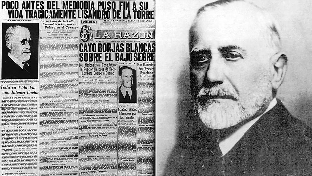 Efemérides del 5 de enero: en 1939 se suicida Lisandro de la Torre