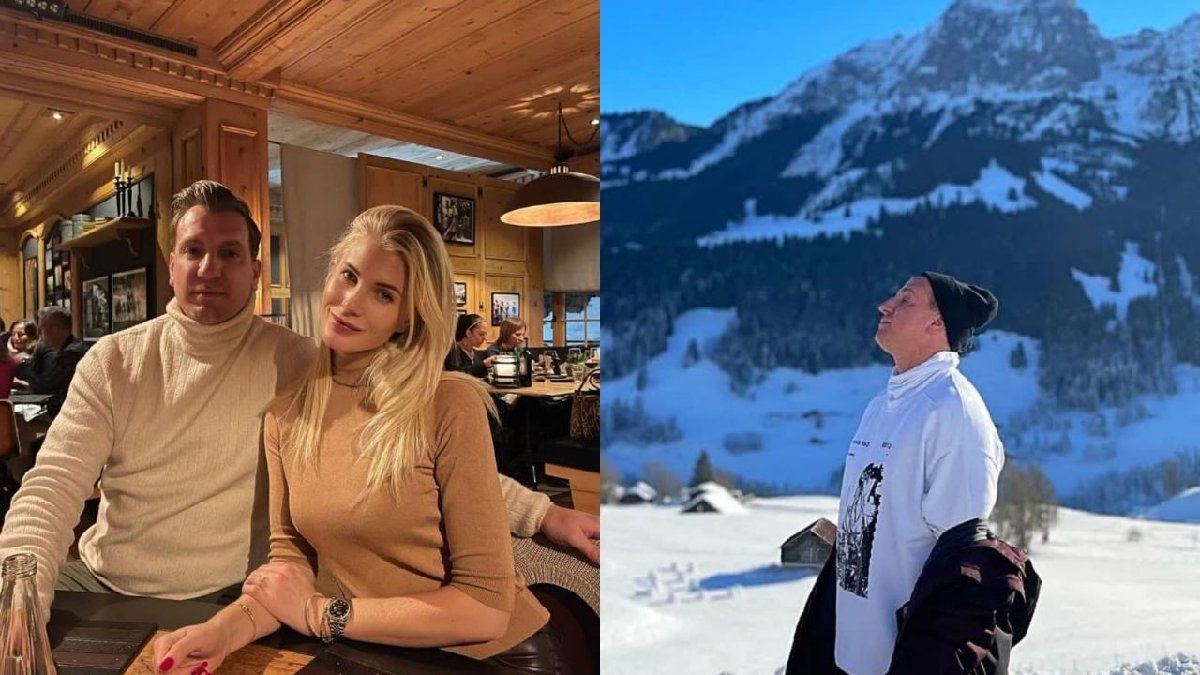 Las fotos de Maxi López y sus lujosas vacaciones con su novia en Suiza