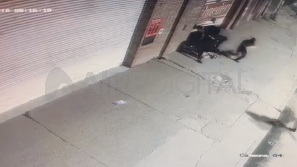 Captura del video del momento del robo