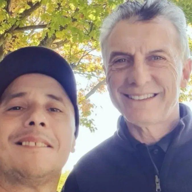 El Dipy y Mauricio Macri.
