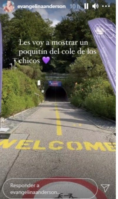 El colegio de los hijos de Evangelina Anderson y Martín Demichelis.