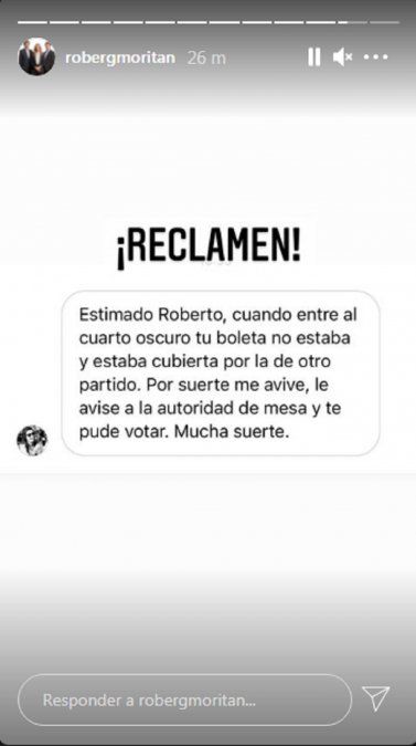 Paso 2021: Roberto García Moritán denunció que faltan sus boletas en las mesas