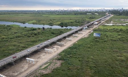 El nuevo puente Santa Fe–Santo Tomé ya comienza a transformar la postal del río Salado El nuevo puente Santa Fe–Santo Tomé ya comienza a transformar la postal del río Salado