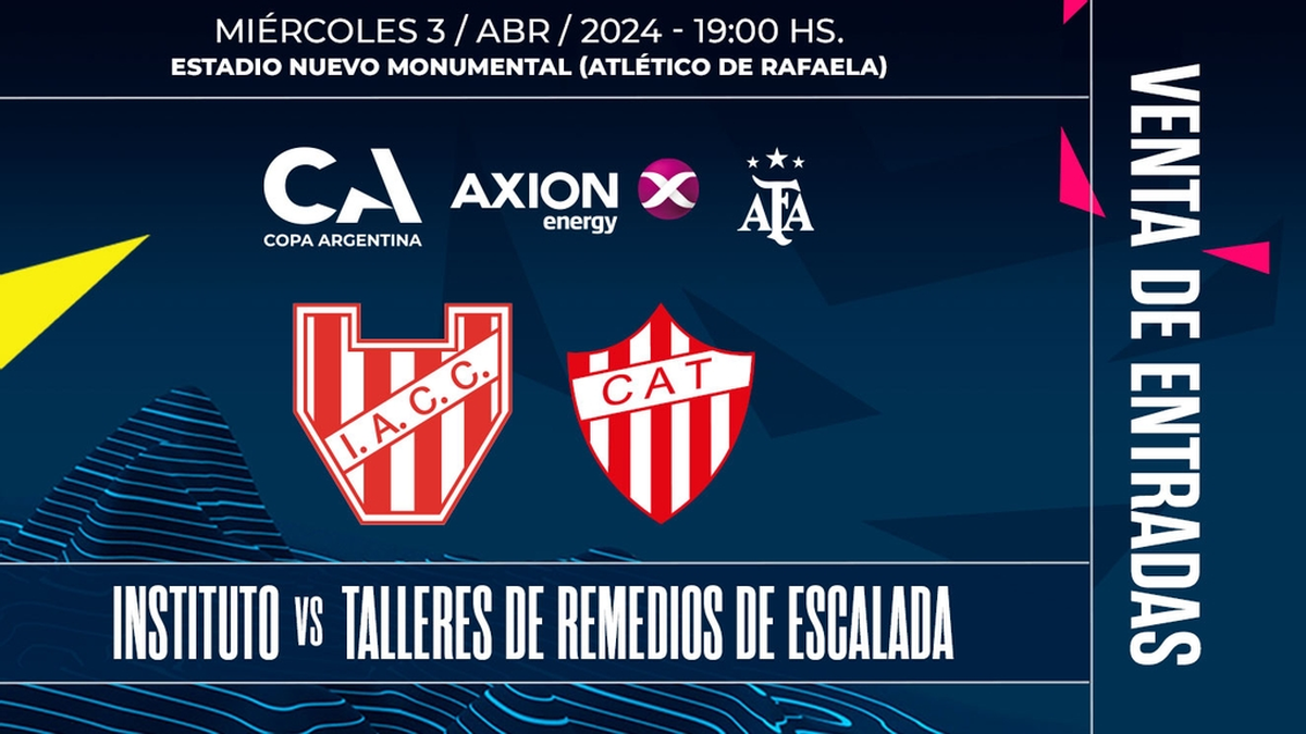 Instituto y Talleres (RE) jugarán en Rafaela por Copa Argentina. Instituto y Talleres (RE) jugarán en Rafaela por Copa Argentina.
