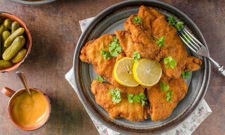 Milanesas de carne fritas con limón Milanesas de carne fritas con limón
