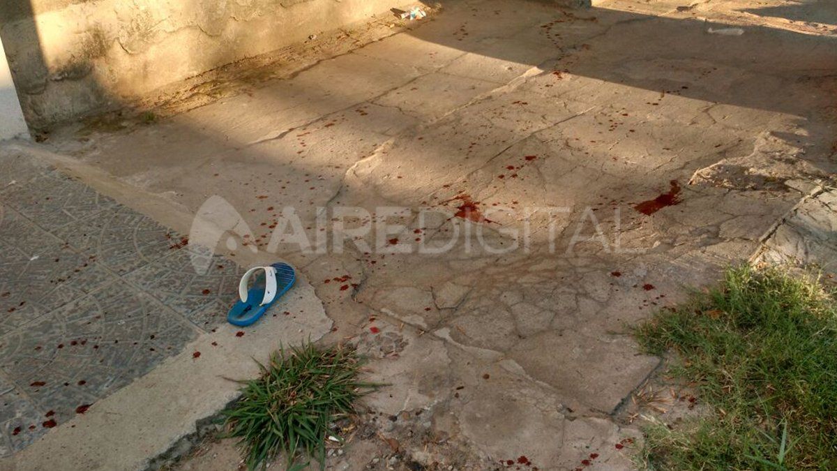 Escena del crimen. Los rastros de sangre que dejó el ataque.&nbsp;